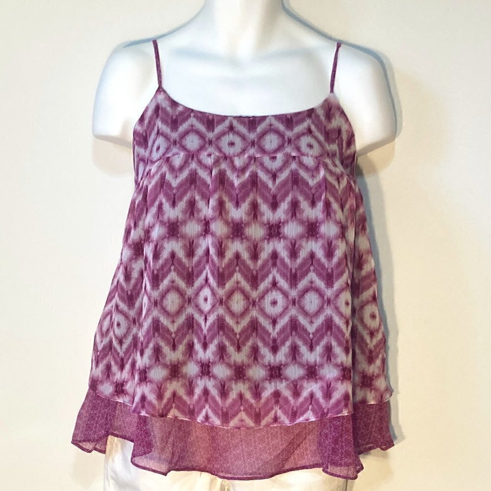 Faded Glory SZ XXL 20 Vintage 80's Purple & white camisole top Boho Y2K Fairy